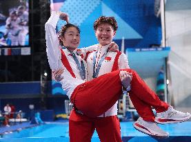 Paris 2024 - Gold Medalists In Women's Synchronised 3M Springboard Final Of Diving