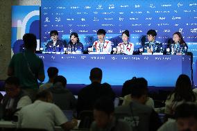 (PARIS2024)FRANCE-CHATEAUROUX-SHOOTING-10M AIR RIFLE MIXED TEAM-PRESS CONFERENCE