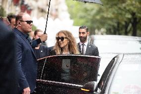 Celine Dion Leaves Her Hotel - Paris