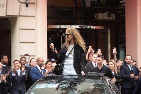 Celine Dion Leaves Her Hotel - Paris