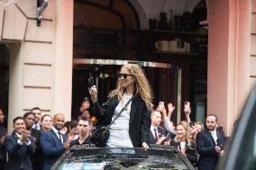 Celine Dion Leaves Her Hotel - Paris