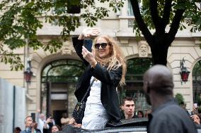 Celine Dion Leaves Her Hotel - Paris