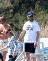 Adrien Brody, Georgina Chapman, Natasha Poly and Family At Club 55 - St Tropez