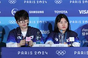 (PARIS2024)FRANCE-CHATEAUROUX-SHOOTING-10M AIR RIFLE MIXED TEAM-PRESS CONFERENCE