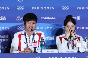 (PARIS2024)FRANCE-CHATEAUROUX-SHOOTING-10M AIR RIFLE MIXED TEAM-PRESS CONFERENCE