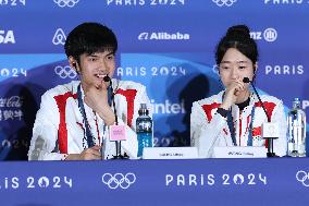 (PARIS2024)FRANCE-CHATEAUROUX-SHOOTING-10M AIR RIFLE MIXED TEAM-PRESS CONFERENCE