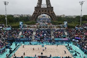 (PARIS2024)FRANCE-PARIS-BEACH VOLLEYBALL-MEN'S PRELIMINARY