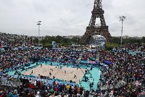 (PARIS2024)FRANCE-PARIS-BEACH VOLLEYBALL-MEN'S PRELIMINARY