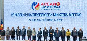 LAOS-VIENTIANE-CHINA-WANG YI-ASEAN PLUS THREE-FOREIGN MINISTERS-MEETING