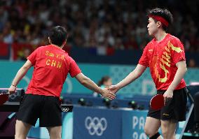 (PARIS2024) FRANCE-PARIS-OLY-TABLE TENNIS-MIXED DOUBLES