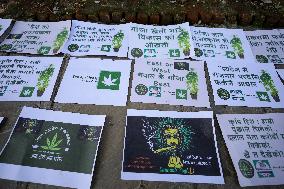 Nepali Activists Demonstrate Demanding Legalization Of Weeds