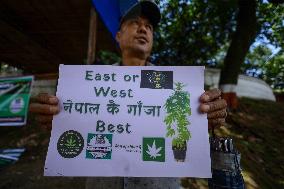 Nepali Activists Demonstrate Demanding Legalization Of Weeds