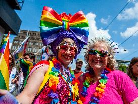 The Pride Walk Organized In Amsterdam.