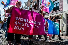 The Pride Walk Organized In Amsterdam.