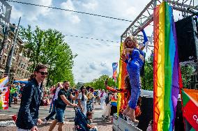 The Pride Walk Organized In Amsterdam.