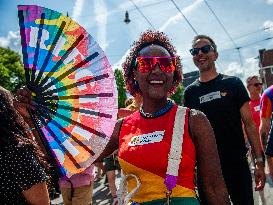 The Pride Walk Organized In Amsterdam.