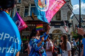 The Pride Walk Organized In Amsterdam.