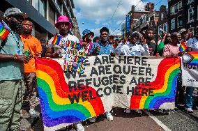 The Pride Walk Organized In Amsterdam.