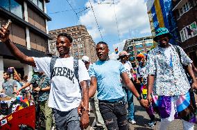 The Pride Walk Organized In Amsterdam.