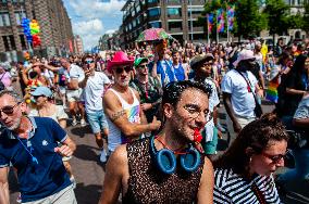 The Pride Walk Organized In Amsterdam.