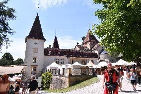 SWITZERLAND-MUNCHENWILER-MIDDLE AGES-FOLK FESTIVAL