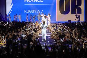 Paris 2024 - French Rugby 7 Players Celebrate Their Gold Medal At Club France