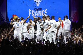 Paris 2024 - French Rugby 7 Players Celebrate Their Gold Medal At Club France