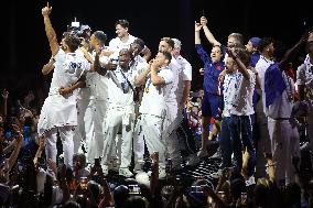 Paris 2024 - French Rugby 7 Players Celebrate Their Gold Medal At Club France