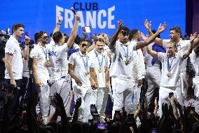 Paris 2024 - French Rugby 7 Players Celebrate Their Gold Medal At Club France