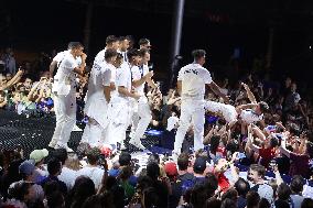 Paris 2024 - French Rugby 7 Players Celebrate Their Gold Medal At Club France