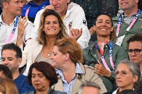 Paris 2024 - Tennis - Amelie Mauresmo In The Stands