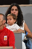 Paris 2024 - Tennis - Xisca Perello And Rafael Junior Nadal In The Stands