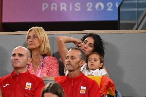 Paris 2024 - Tennis - Xisca Perello And Rafael Junior Nadal In The Stands