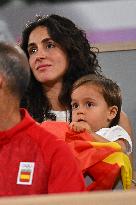 Paris 2024 - Tennis - Xisca Perello And Rafael Junior Nadal In The Stands