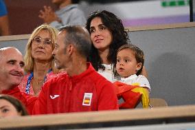 Paris 2024 - Tennis - Xisca Perello And Rafael Junior Nadal In The Stands