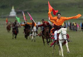 (SichuanMosaics)CHINA-SICHUAN-GARZE-RURAL FOLK EVENT (CN)