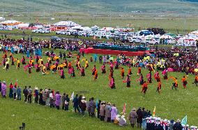 (SichuanMosaics)CHINA-SICHUAN-GARZE-RURAL FOLK EVENT (CN)