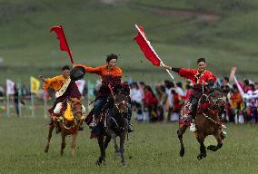 (SichuanMosaics)CHINA-SICHUAN-GARZE-RURAL FOLK EVENT (CN)