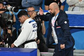 Paris 2024 - Judo - Men’s -60kg - Giorgi Sardalashvili And Kim Won-jin