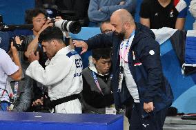 Paris 2024 - Judo - Men’s -60kg - Giorgi Sardalashvili And Kim Won-jin