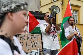 Solidarity Protest With Palestine In Wroclaw