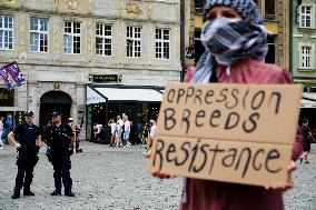 Solidarity Protest With Palestine In Wroclaw