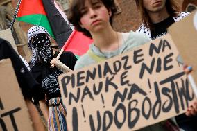 Solidarity Protest With Palestine In Wroclaw