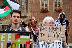 Solidarity Protest With Palestine In Wroclaw