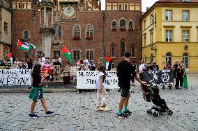 Solidarity Protest With Palestine In Wroclaw