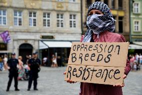 Solidarity Protest With Palestine In Wroclaw