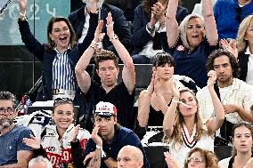 Paris 2024 - Nina Dobrev And Shaun White At Gymnastic