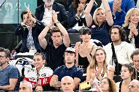 Paris 2024 - Nina Dobrev And Shaun White At Gymnastic