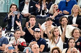 Paris 2024 - Nina Dobrev And Shaun White At Gymnastic
