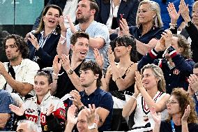Paris 2024 - Nina Dobrev And Shaun White At Gymnastic